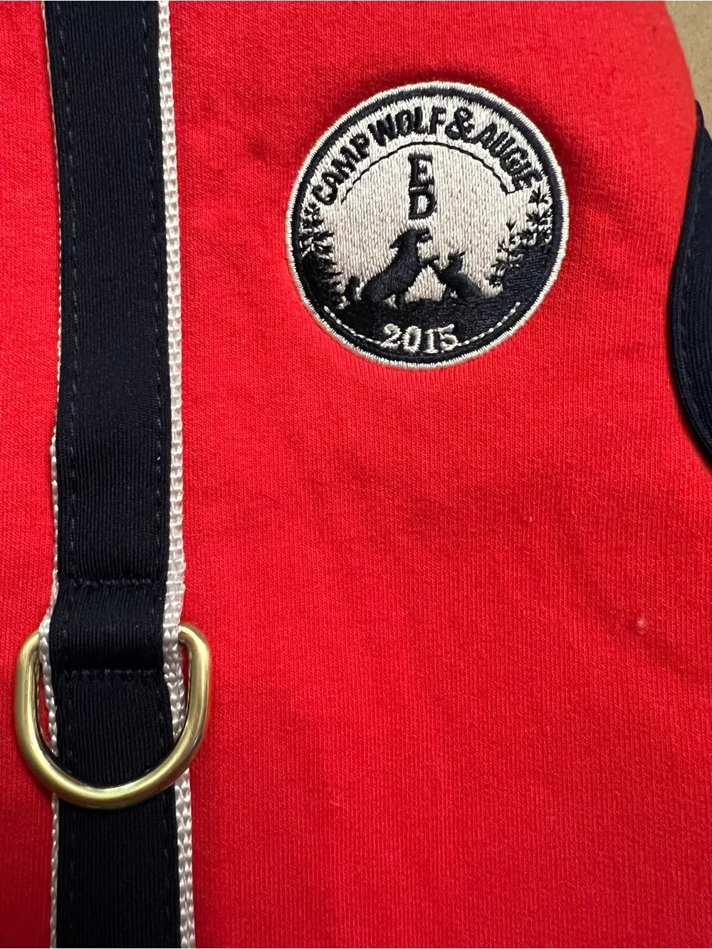 Ellen Degeneres Red & Navy Plaid Ruffle Dog Life Jacket Dress. Size M